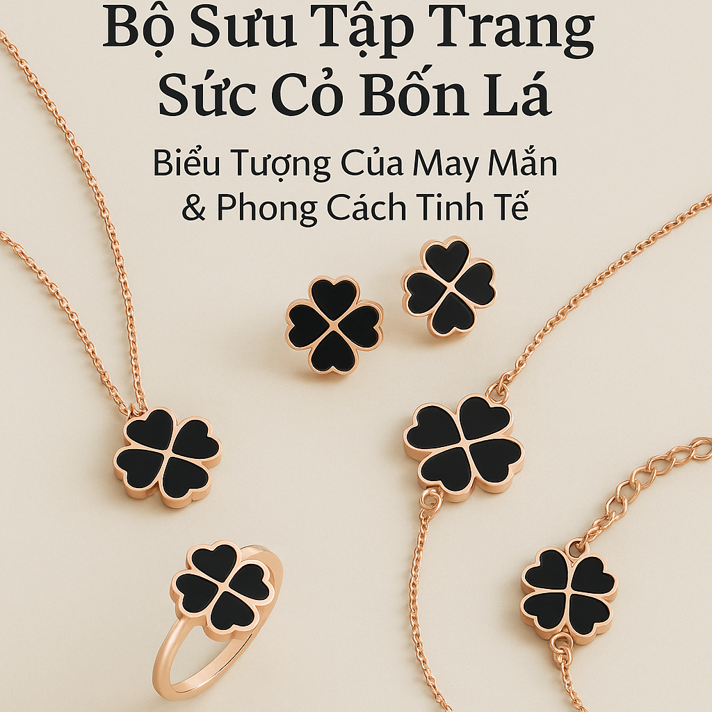 Trang sức cỏ bốn lá – Biểu tượng của sự may mắn