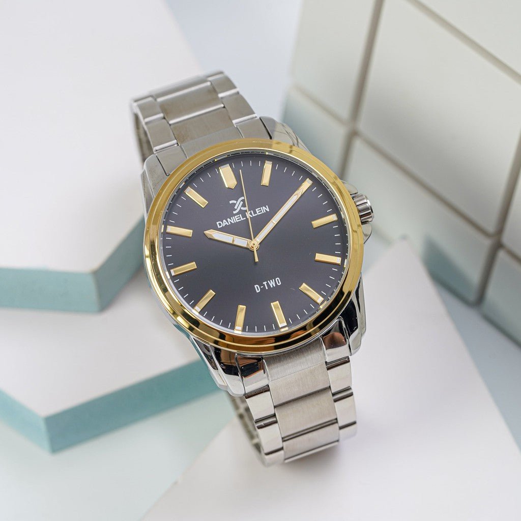 Đồng hồ đôi Daniel Klein DTWO Demi Silver-Black DK.1.1262