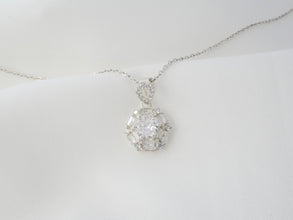 CDE Sparking White Crystal Moonstone Necklace Silver CDE6154SV