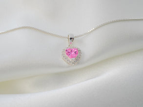 Dây chuyền CDE Guardian Heart Pink Silver CDE6145PI - Dây chuyền bạc hình trái tim dành cho nữ