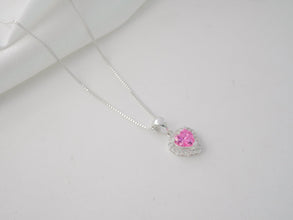 Dây chuyền CDE Guardian Heart Pink Silver CDE6145PI - Dây chuyền bạc hình trái tim dành cho nữ