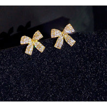 CDE Bow Earrings Gold CDE3026GG Women's Silver Earrings - Premium S925 Full Box