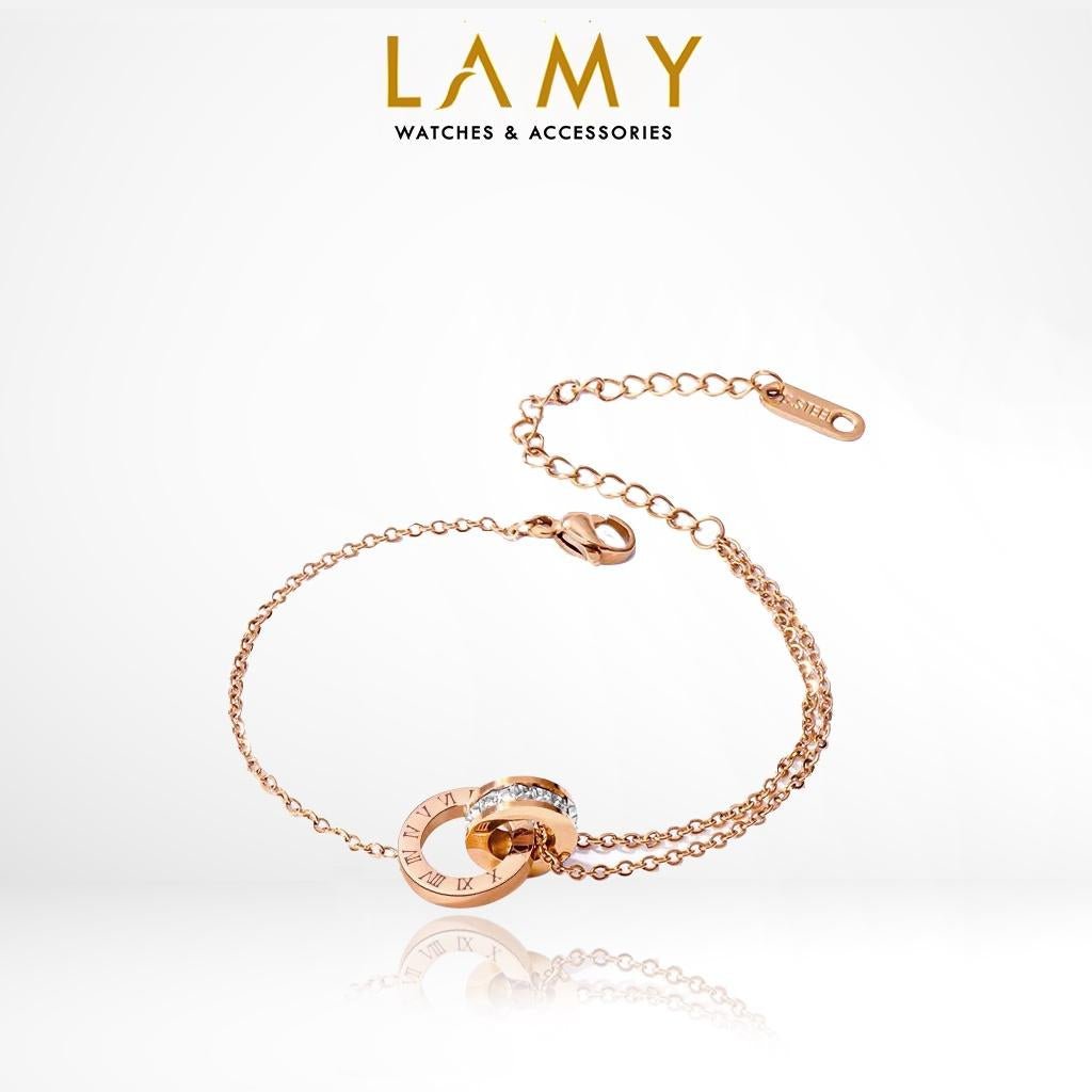 Lắc chân Sweet Love vàng hồng CDE9002RG Lắc chân nữ