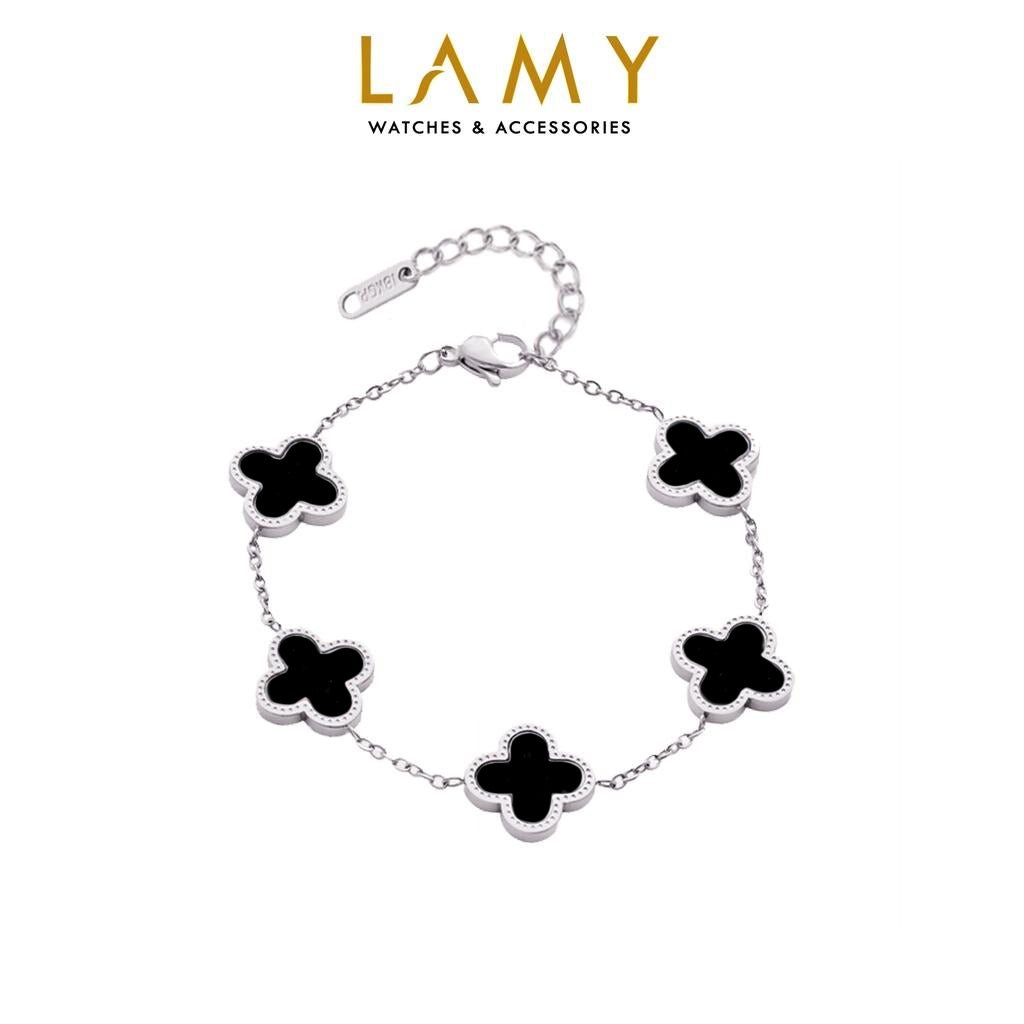 Vòng tay CDE Five Four Leaf Clovers Bạc CDE2026SV.BL 