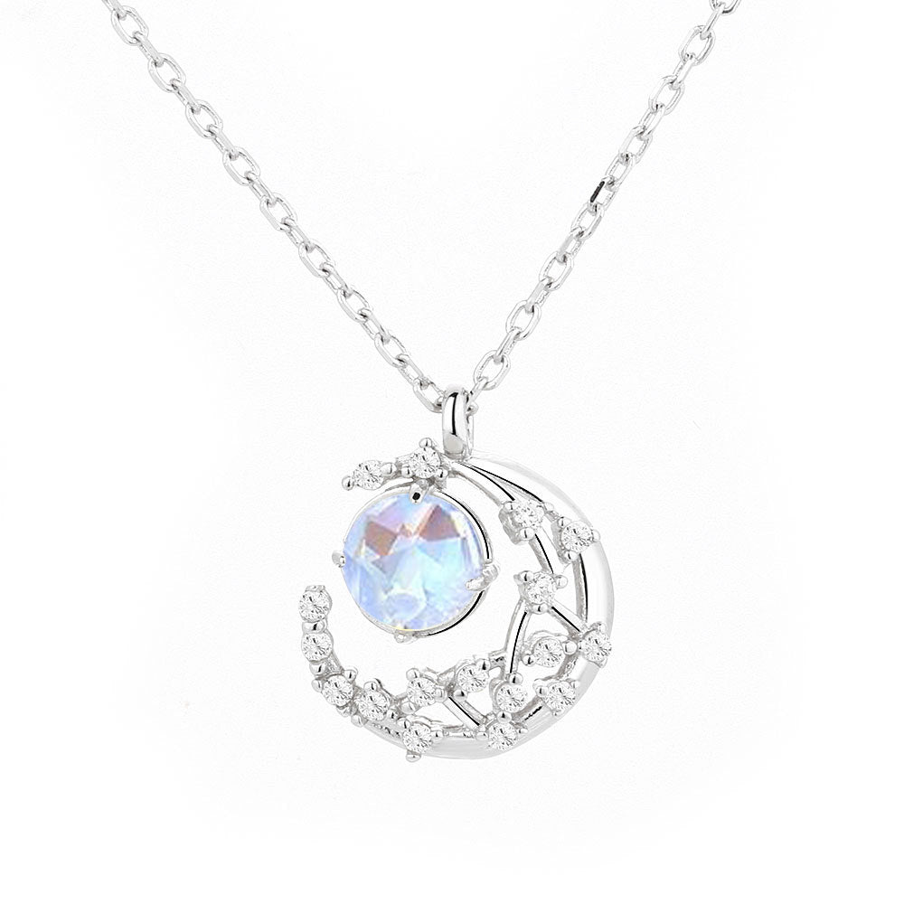 Dây chuyền bạc lấp lánh CDE Moonstone CDE6068SV - Dây chuyền bạc cao cấp