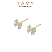 CDE Bow Earrings Gold CDE3026GG Women's Silver Earrings - Premium S925 Full Box