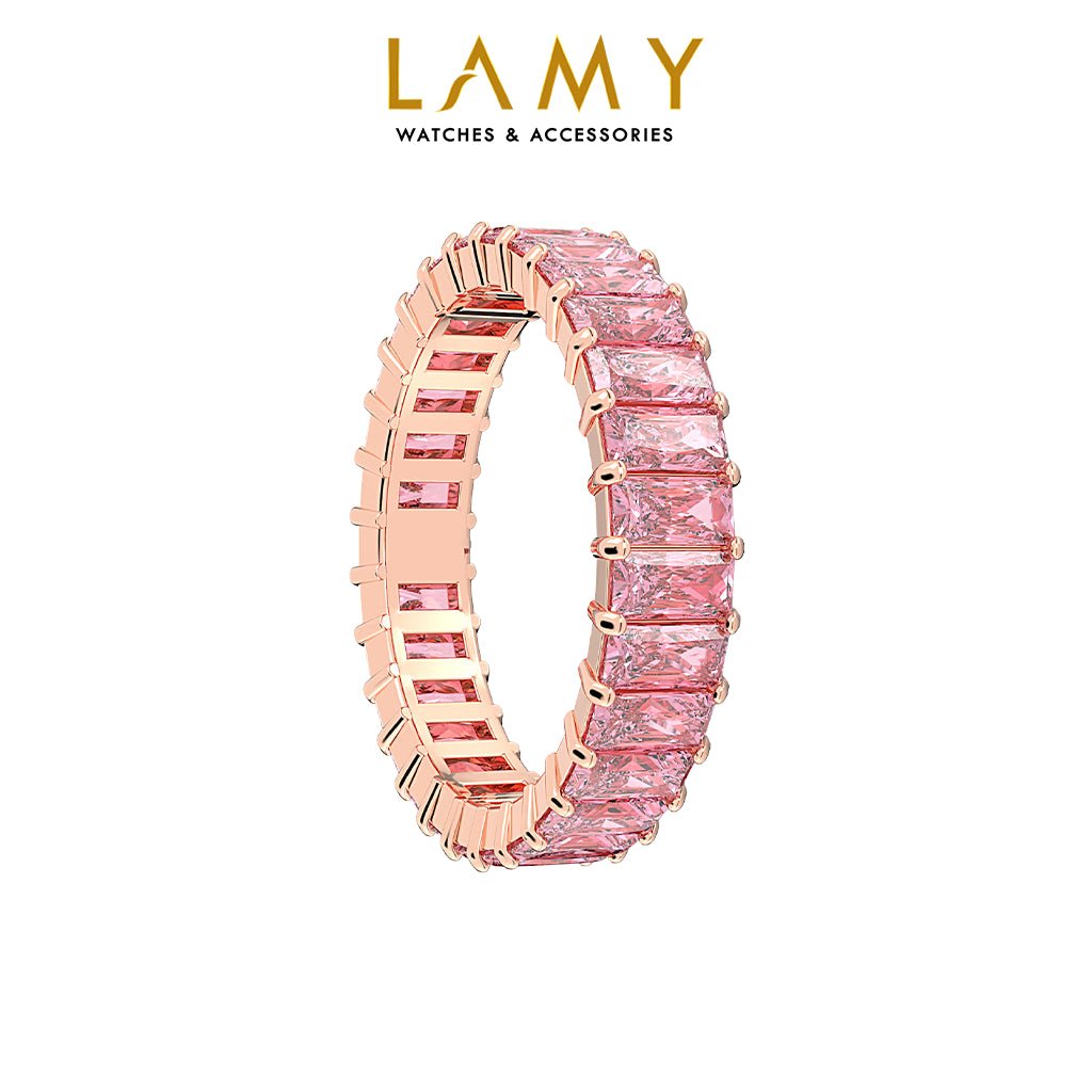 Nhẫn vàng hồng CDE Pink Matrix Baguette Cut CDE8079PI dành cho nữ