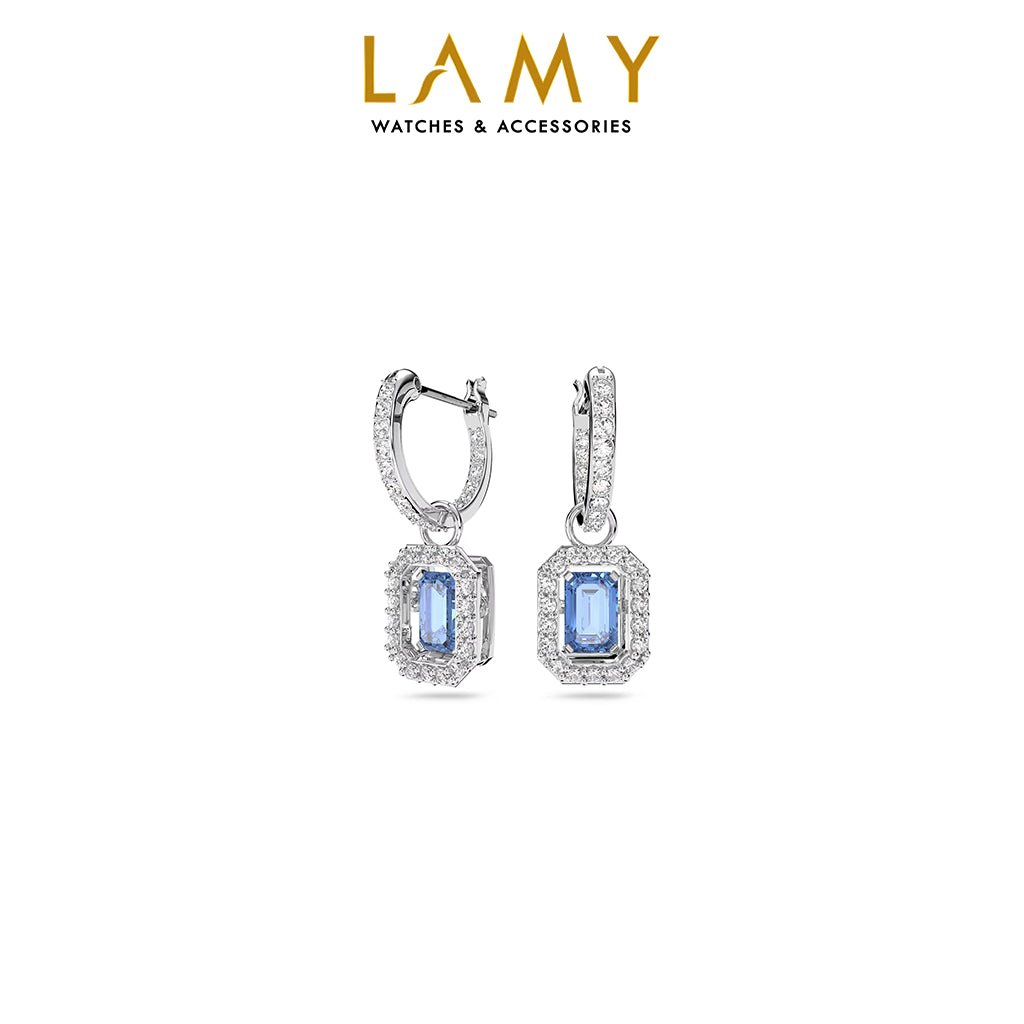 Hoa tai bạc cắt hình bát giác CDE Blue Millenia Drop CDE3075BLU
