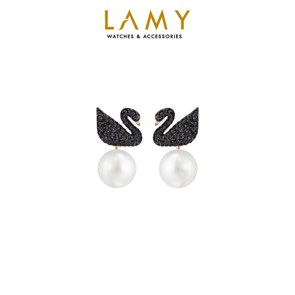 Hoa tai CDE Black Iconic Swan Rose Gold CDE3081 Hoa tai nữ