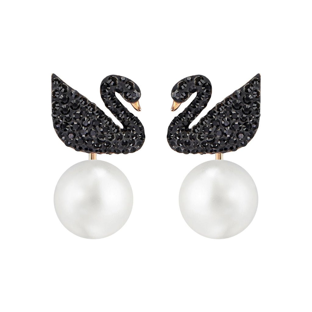 Hoa tai CDE Black Iconic Swan Rose Gold CDE3081 Hoa tai nữ
