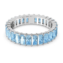 Nhẫn bạc CDE Blue Matrix Baguette Cut CDE8079BLU dành cho nữ