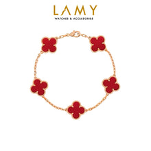 Vòng tay hoa bốn lá may mắn CDE màu đỏ CDE2098GG.RED