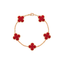 Vòng tay hoa bốn lá may mắn CDE màu đỏ CDE2098GG.RED
