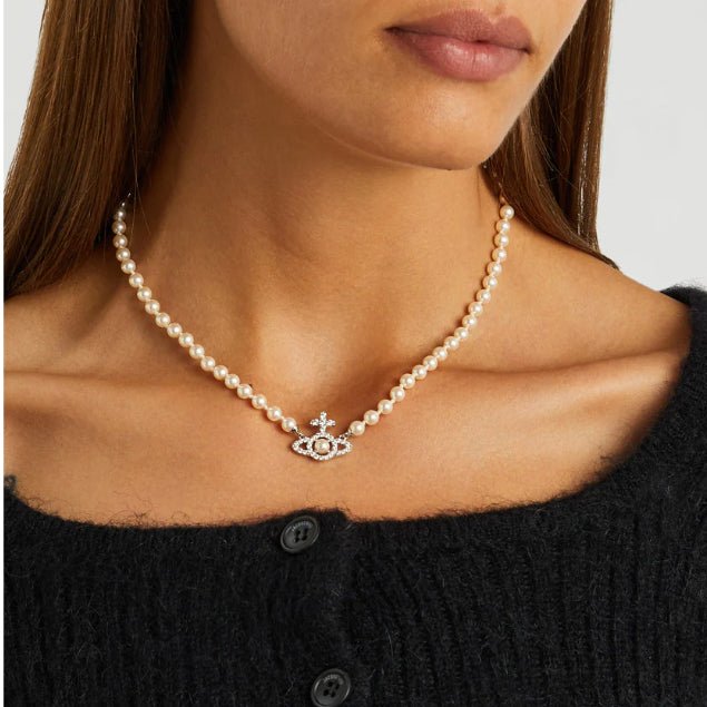 Dây chuyền CDE Olympia Beaded Pearl Orb Bạc CDE6209