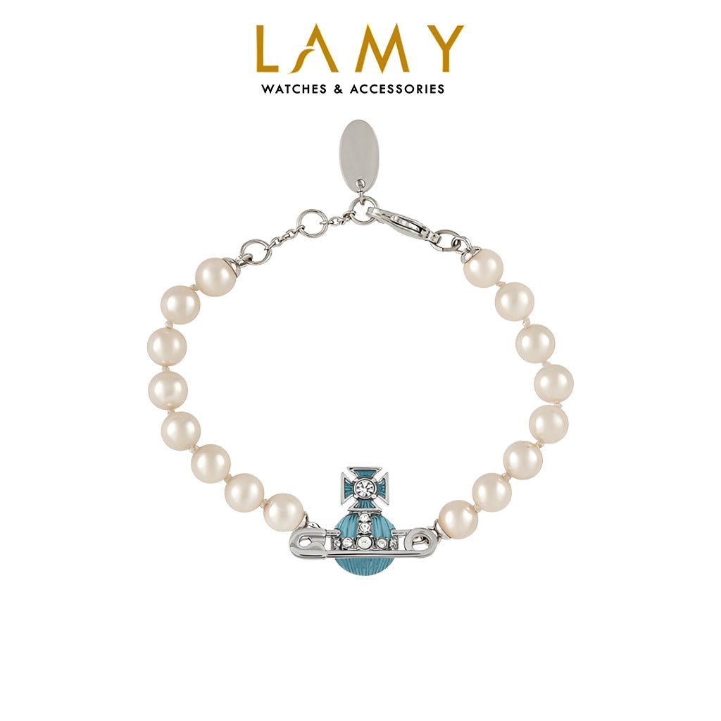 Vòng tay CDE Aqua Blue Kitty Pearl Vòng tay bạc CDE2051