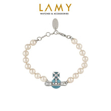 Vòng tay CDE Aqua Blue Kitty Pearl Vòng tay bạc CDE2051