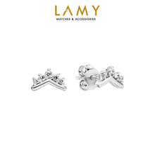 Hoa tai CDE Tiara Wishbone Stud Cubic Zirconia Bạc CDE3117SV