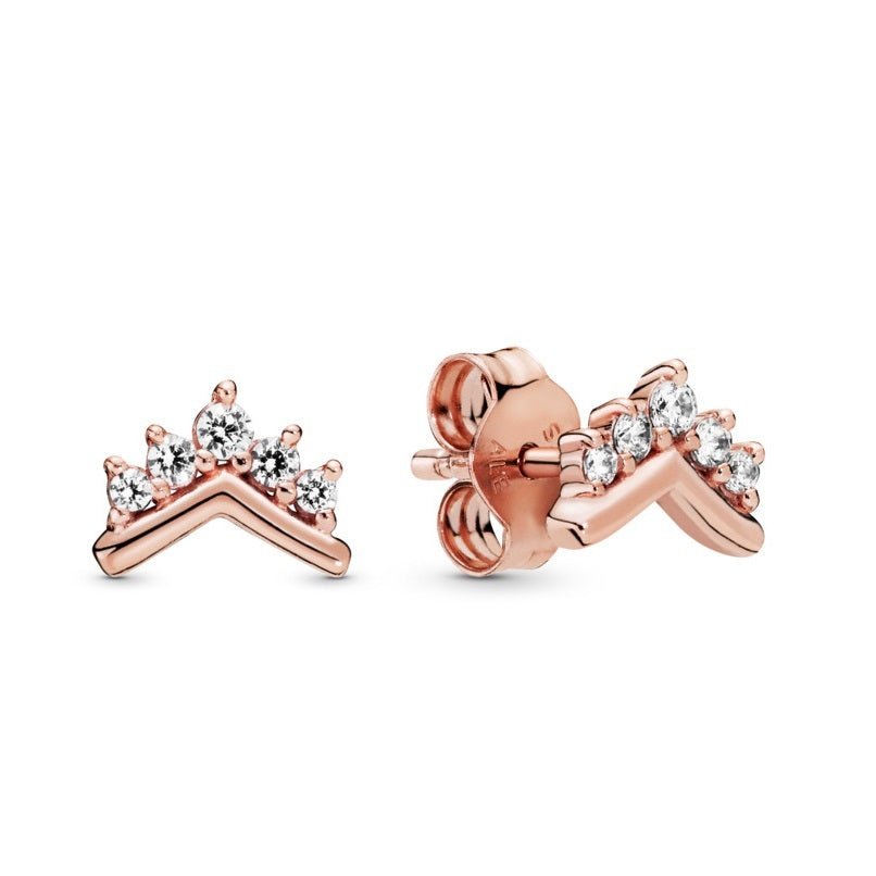 Hoa tai bạc nữ CDE Tiara Wishbone Cubic Zirconia CDE3117RG