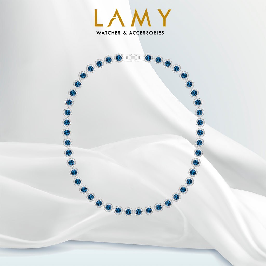 Dây chuyền bạc cắt tròn CDE Blue Angelic CDE6113BE Dây chuyền nữ
