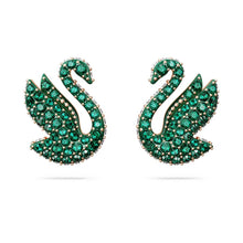 Hoa tai pha lê xanh lá cây CDE Iconic Swan CDE2097GR & CDE3133G
