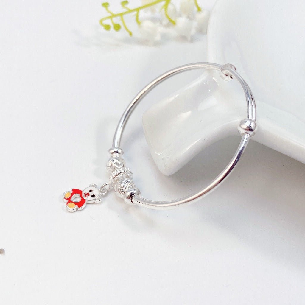 Lắc chân cho bé CDE Adorable Bear Bạc Lắc chân CDE9017SV - Lắc chân bạc cao cấp