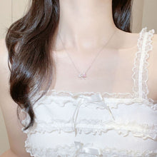 CDE Crystal Bow Silver Necklace CDE6325SV