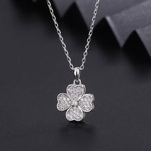 CDE Rotating Four-Leaf Clover Necklace Bracelet Silver CDE6297