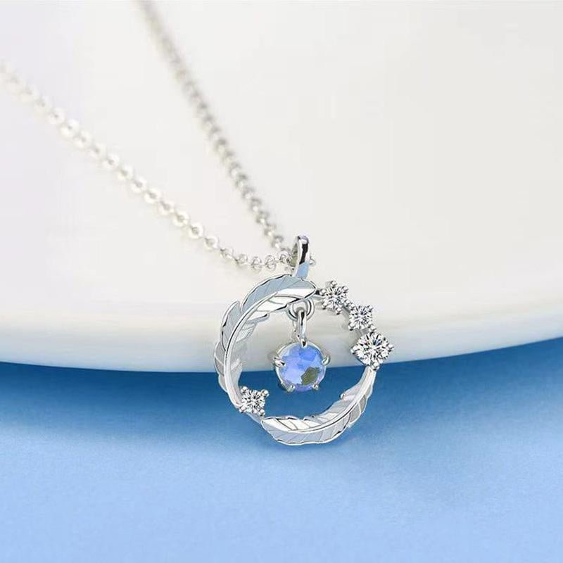 Dây chuyền CDE Sparkling Feather Blue Bạc CDE6076BE