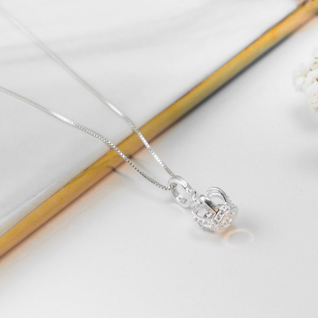 Dây chuyền bạc CDE Crown Charm CDE6264