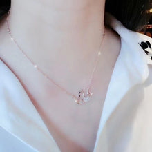 Dây chuyền đôi CDE Swan vàng hồng CDE6399RG