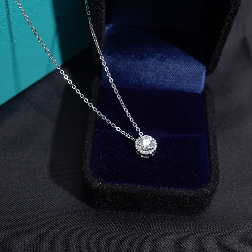 Dây chuyền kim cương Moissanite được chứng nhận GRA CDEDN004