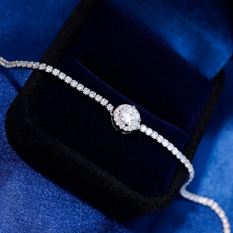 Vòng tay kim cương Moissanite được chứng nhận GRA CDEDB002