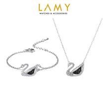Bộ vòng cổ và vòng tay thiên nga pha lê CDE CDE6042 & CDE2083BL