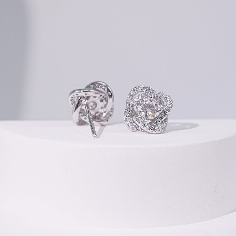 Hoa tai kim cương Moissanite được chứng nhận GRA CDEDE001