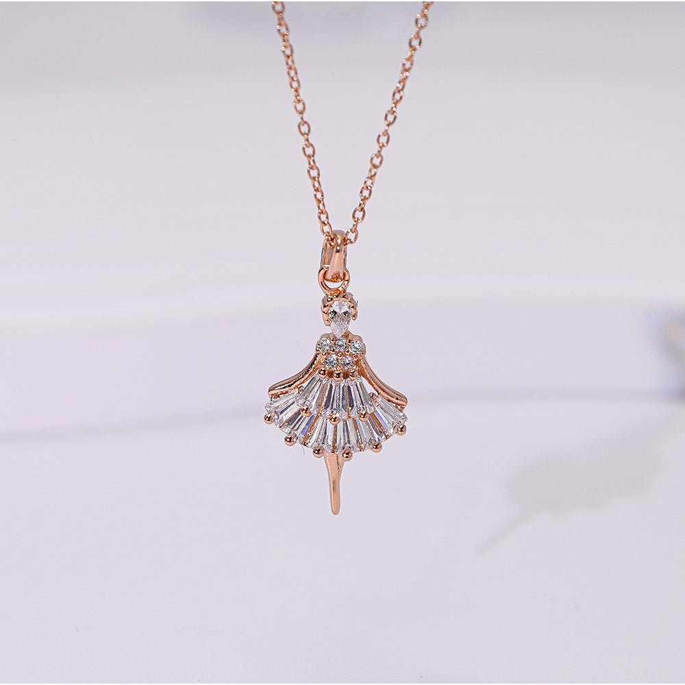 Mặt dây chuyền công chúa Ballerina CDE vàng hồng CDE6398RG - Dây chuyền nữ cao cấp