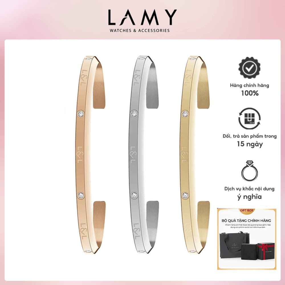 Vòng tay Lyz và Liam Lumine L&amp;L màu bạc LL2240SV