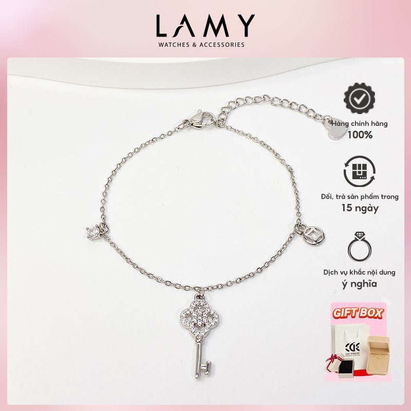 Vòng tay bạc CDE Flower Key CDE2239SV