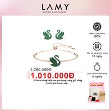 Hoa tai pha lê xanh lá cây CDE Iconic Swan CDE2097GR & CDE3133G