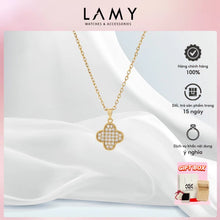 Dây chuyền bốn lá may mắn CDE bằng vàng hồng CDE6385GG