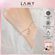 Vòng tay bạc nữ hình gấu bông pha lê CDE CDE2243SV