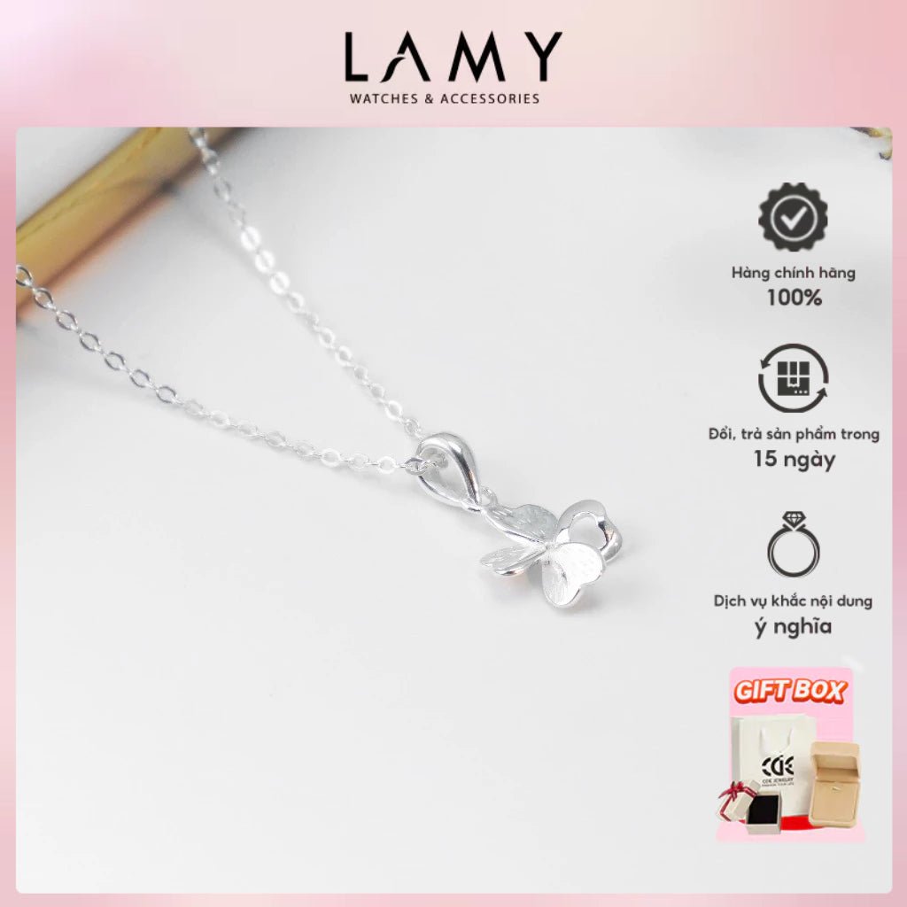 Dây chuyền bạc CDE Lucky Four Leaf Flowers CDE6251