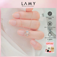 Mặt dây chuyền lá duyên dáng vàng hồng cho nữ CDE6386RG