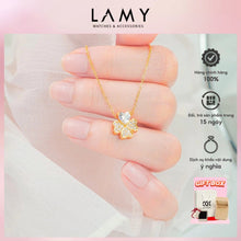 Mặt dây chuyền lá duyên dáng vàng cho nữ CDE6386GG