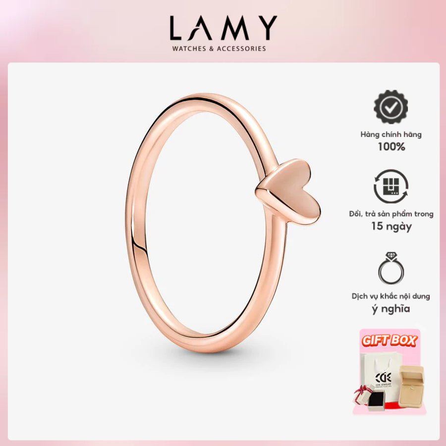 CDE Sparkling Freehand Heart Rose Gold Ring CDE8387RG