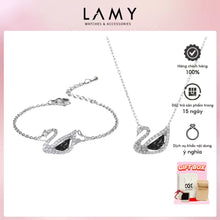 Bộ vòng cổ và vòng tay thiên nga pha lê CDE CDE6042 & CDE2083BL