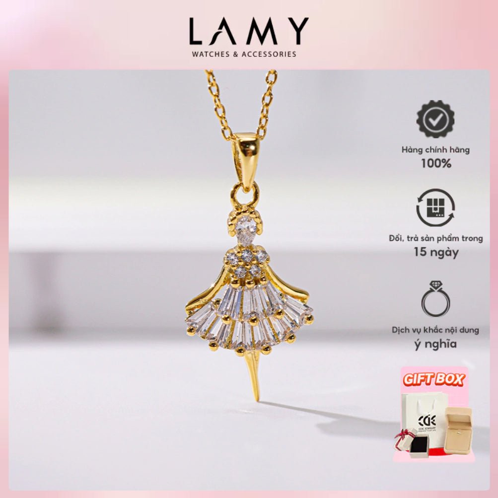 Dây chuyền vàng mặt công chúa Ballerina CDE CDE6398GG - Dây chuyền nữ cao cấp
