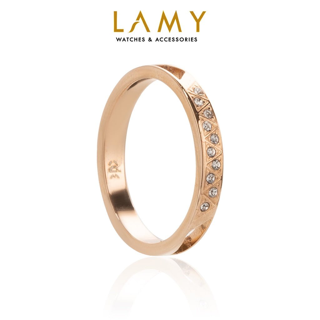 CDE Eternity Anniversary Crystal Rose Gold Ring CDE8006RG