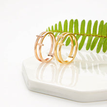 CDE Elsa T Crystal Dual Rose Gold Ring CDE8028