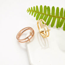 CDE Elsa T Crystal Dual Rose Gold Ring CDE8028