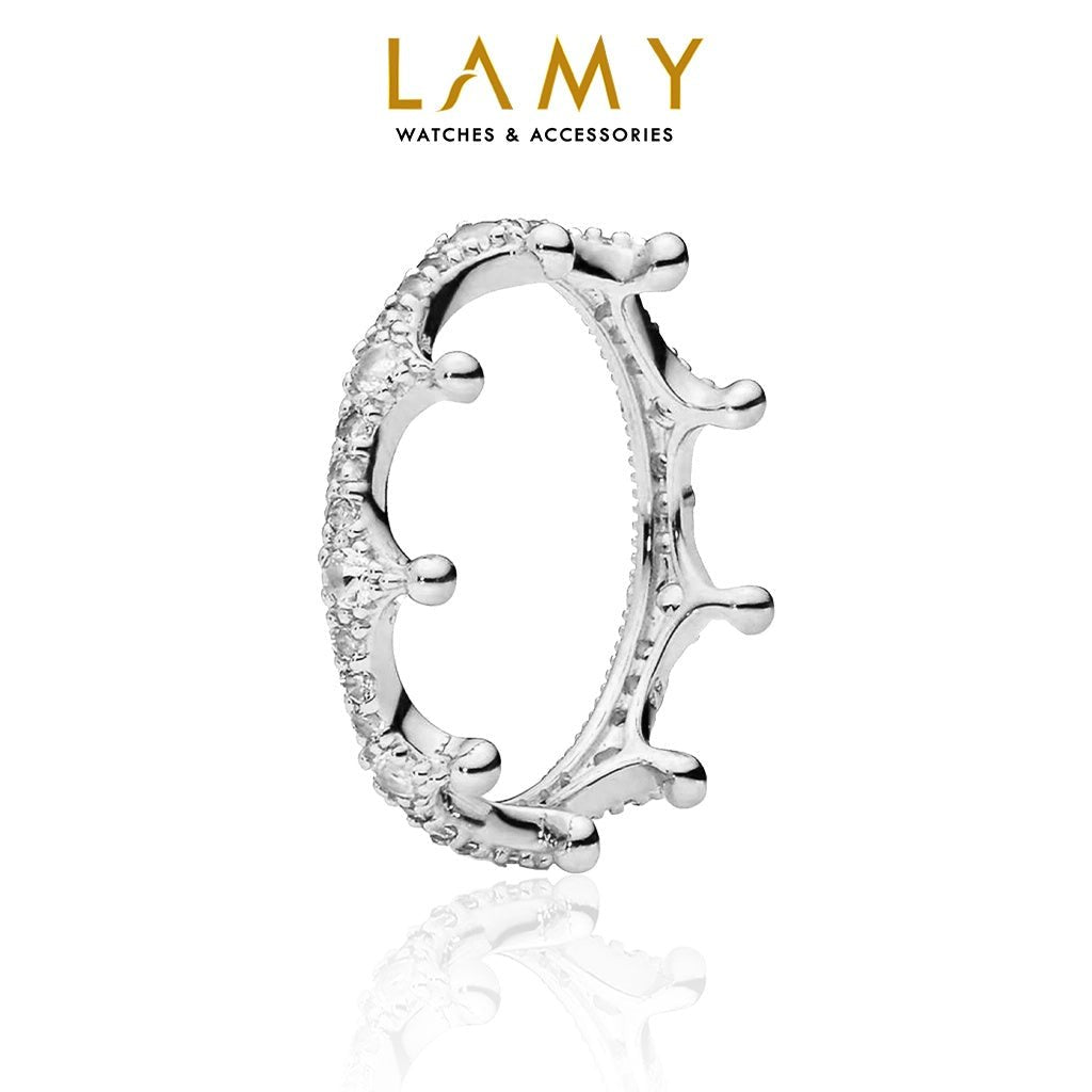 CDE Clear Sparkling Crown Sliver Ring CDE8057SV